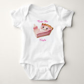 Cute Roze Taart & Fles Baby Body Romper (Voorkant)