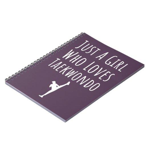 Cute Roze Taekwondo Cadeaus Voor Baby Meisjes Kind Notitieboek (Linkerzijde)