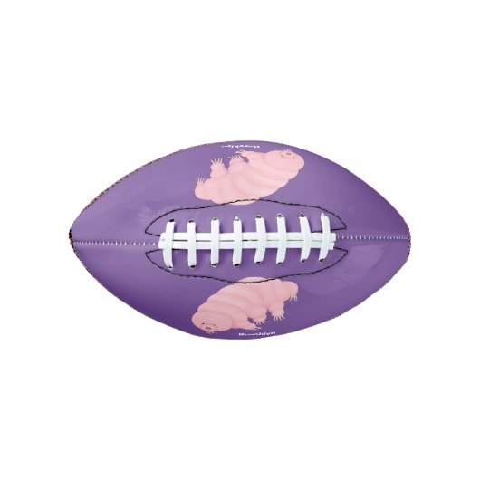 Cute roze tardigrade water beer cartoon american football (Voorkant)