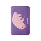 Cute roze tardigrade water beer cartoon badmat (Voorkant Verticaal)