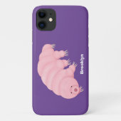 Cute roze tardigrade water beer cartoon Case-Mate iPhone case (Achterkant)