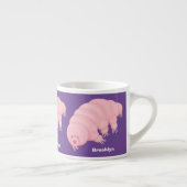 Cute roze tardigrade water beer cartoon espresso kop (Rechts)