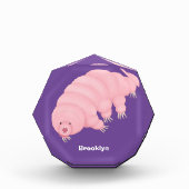 Cute roze tardigrade water beer cartoon fotoblokken (Voorkant)