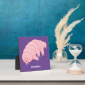 Cute roze tardigrade water beer cartoon fotoplaat (Insitu)