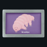 Cute roze tardigrade water beer cartoon gesp<br><div class="desc">Microscopisch maar machtig! Deze schattige tardigrade is moeilijk. Ontworpen in leuke cartoon stijl.</div>