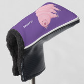 Cute roze tardigrade water beer cartoon golfheadcover (3/4 voorkant)