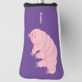 Cute roze tardigrade water beer cartoon golfheadcover (Draai 90)