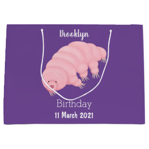 Cute roze tardigrade water beer cartoon groot cadeauzakje