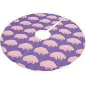 Cute roze tardigrade water beer cartoon kerstboom rok (Gekanteld)