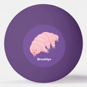 Cute roze tardigrade water beer cartoon pingpongbal