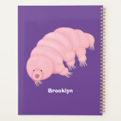 Cute roze tardigrade water beer cartoon planner (Achterkant)