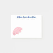 Cute roze tardigrade water beer cartoon post-it® notes (Voorkant)
