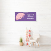 Cute roze tardigrade water beer cartoon spandoek