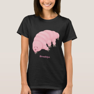 Cute roze tardigrade water beer cartoon t-shirt