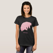 Cute roze tardigrade water beer cartoon t-shirt (Voorkant volledig)