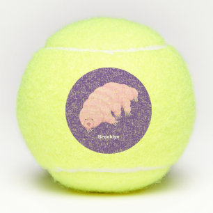 Cute roze tardigrade water beer cartoon tennisballen