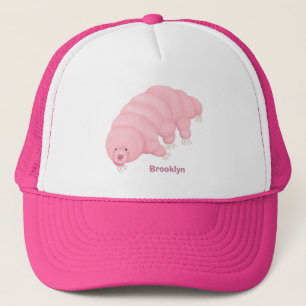 Cute roze tardigrade water beer cartoon trucker pet