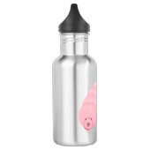 Cute roze tardigrade water beer cartoon waterfles (Links)