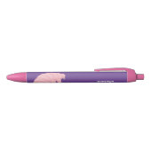 Cute roze tardigrade water beer cartoon zwarte inkt pen (Bovenkant)