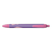 Cute roze tardigrade water beer cartoon zwarte inkt pen (Achterkant)