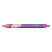 Cute roze tardigrade water beer cartoon zwarte inkt pen (Voorkant)