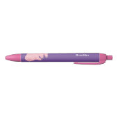 Cute roze tardigrade water beer cartoon zwarte inkt pen (Bodem)