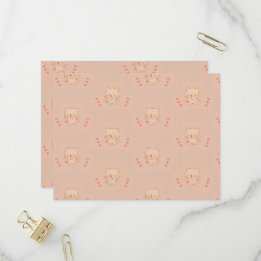 Cute Roze Teddybeer Baby Meisje Shower Uitnodiging Briefkaart