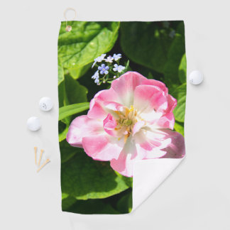Cute roze tulp golfhanddoek