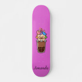 Cute roze unicorn persoonlijk skateboard (Voorkant)