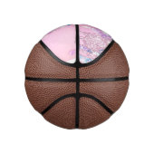 Cute Roze Unicorn Rainbow Glitter Drivers Basketbal (Rechts)