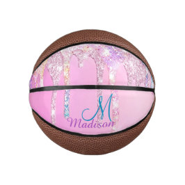 Cute Roze Unicorn Rainbow Glitter Drivers Basketbal