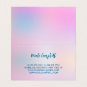 Cute Roze Unicorn Rainbow Glitter Drivers Visitekaartje (Binnenkant ongevouwen)