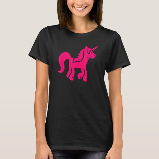 Cute roze unicorn t-shirt (Voorkant)