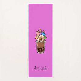 Cute roze unicorn yogamat