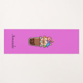 Cute roze unicorn yogamat (Voorkant (horizontaal))