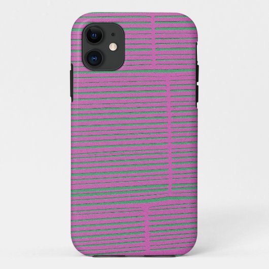 Cute roze uniek modern Stripe Patroon Case-Mate iPhone Case (Achterkant)