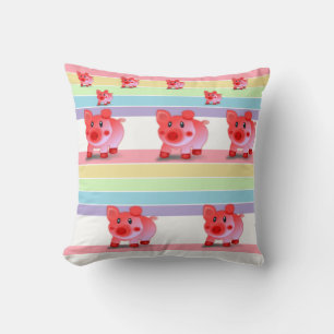 Cute Roze Varken Decoratie Kussen