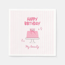 Cute Roze Verjaardagstaart "Gefeliciteerd met je v
