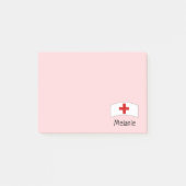 Cute roze verpleegster gepersonaliseerd post-it® notes (Voorkant)