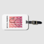 Cute Roze Verpleegster Stethoscoop RN Bagage Label (Voorkant (horizontaal))