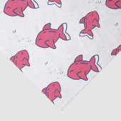 Cute Roze Vis Patroon Tissuepapier (Detail)