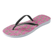 Cute roze vispatroon teenslippers (Schuin)