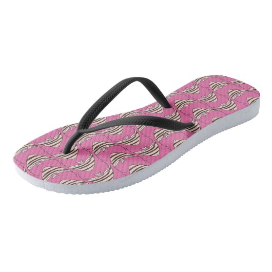 Cute roze vispatroon teenslippers (Schuin)