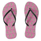 Cute roze vispatroon teenslippers (Voetbed)