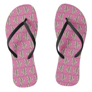 Cute roze vispatroon teenslippers