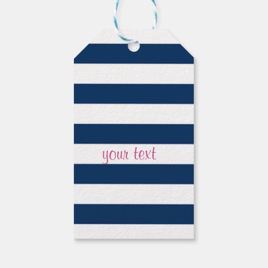 Cute roze vlamingosTropisch leder,gestreept Cadeaulabel (Achterkant)