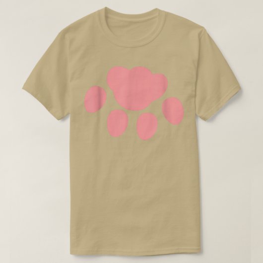 Cute roze voetafdruk-uitgang t-shirt (Design voorkant)