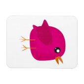 Cute Roze Vogeltje Illustratie Magneet (Horizontaal)
