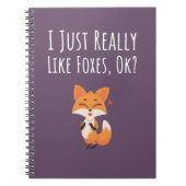 Cute Roze Vos Cadeaus Voor Haar Voor Kinderen Baby Notitieboek (Voorkant)