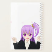 Cute roze vrolijke Anime Girl Japans 2023 Planner (Achterkant)